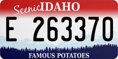 ID license plate E263370