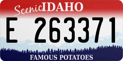 ID license plate E263371