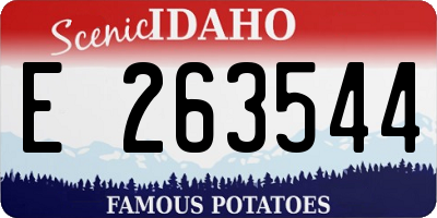 ID license plate E263544