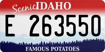 ID license plate E263550