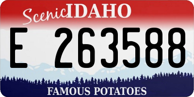 ID license plate E263588