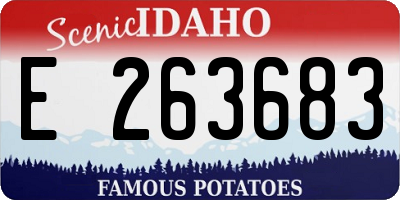 ID license plate E263683