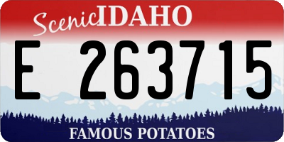 ID license plate E263715