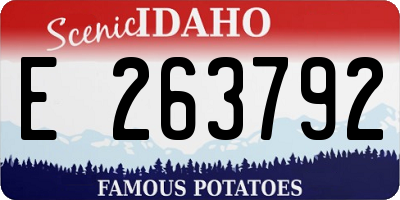 ID license plate E263792