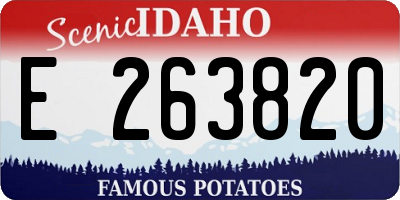 ID license plate E263820
