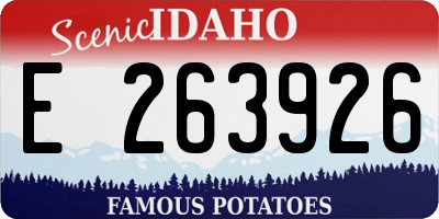 ID license plate E263926