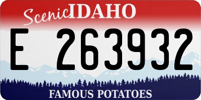 ID license plate E263932