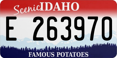 ID license plate E263970