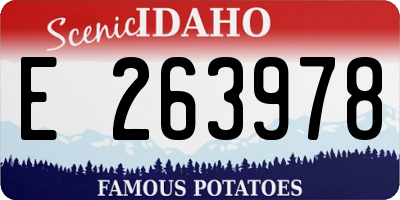 ID license plate E263978