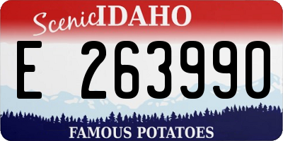 ID license plate E263990