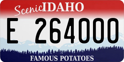ID license plate E264000