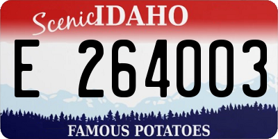 ID license plate E264003