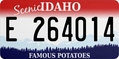ID license plate E264014
