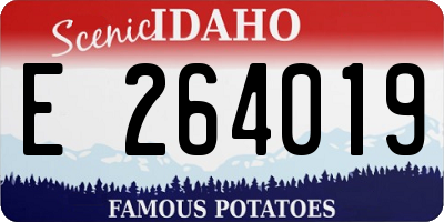 ID license plate E264019