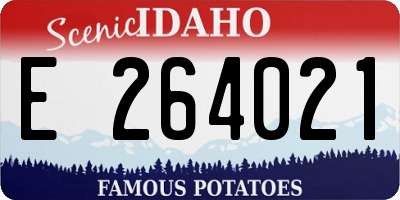 ID license plate E264021