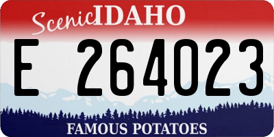 ID license plate E264023