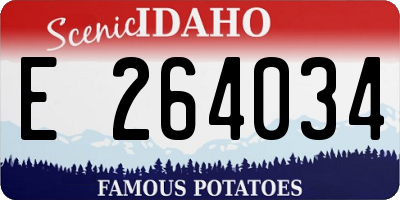 ID license plate E264034