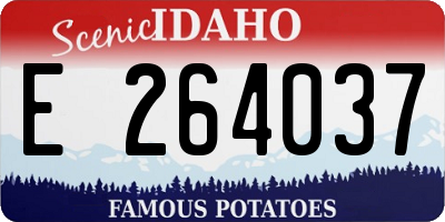 ID license plate E264037