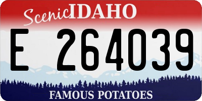 ID license plate E264039