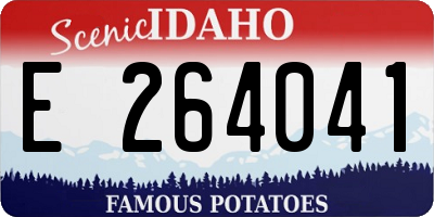 ID license plate E264041