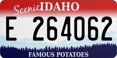 ID license plate E264062