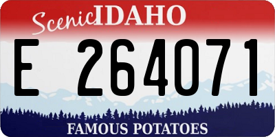 ID license plate E264071