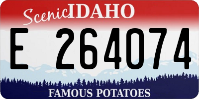 ID license plate E264074