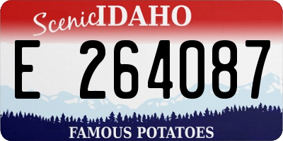 ID license plate E264087