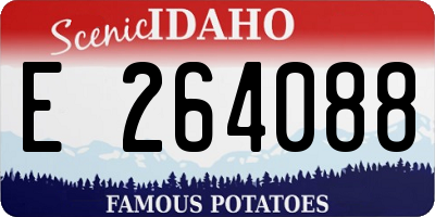 ID license plate E264088