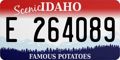 ID license plate E264089