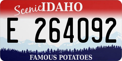 ID license plate E264092