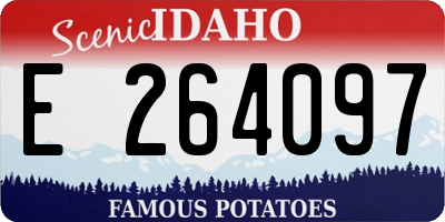 ID license plate E264097