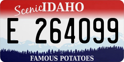 ID license plate E264099