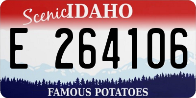 ID license plate E264106