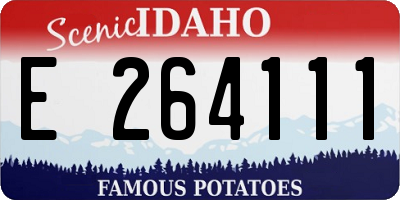ID license plate E264111