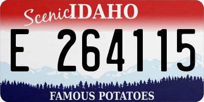 ID license plate E264115