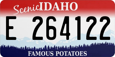 ID license plate E264122