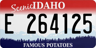 ID license plate E264125