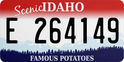 ID license plate E264149