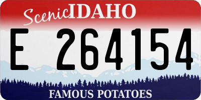 ID license plate E264154