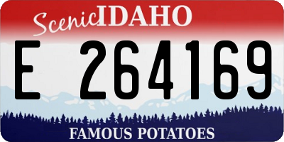 ID license plate E264169