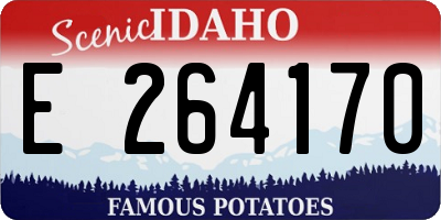 ID license plate E264170
