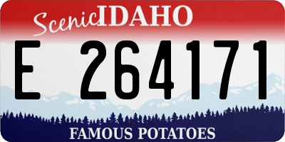 ID license plate E264171