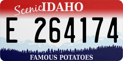 ID license plate E264174