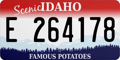 ID license plate E264178