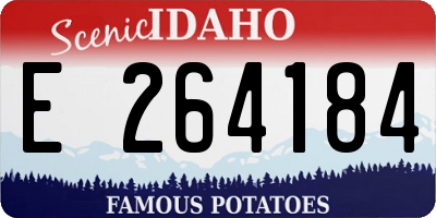 ID license plate E264184