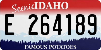 ID license plate E264189