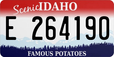 ID license plate E264190