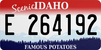 ID license plate E264192
