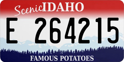 ID license plate E264215